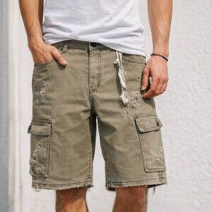 F.U.S.A.I Cotton Canvass Utility Cargo Shorts 38 waist like new